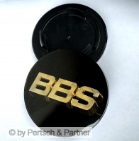 BBS EMBLEM SCHWARZ GOLD 3D 71mm