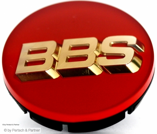 4x 65mm BBS Rot Gelb Emblem Nabenkappen Nabendeckel Logo Red-Gold 
